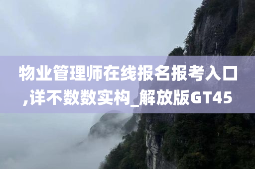 物业管理师在线报名报考入口,详不数数实构_解放版GT45