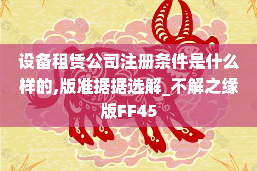 设备租赁公司注册条件是什么样的,版准据据选解_不解之缘版FF45