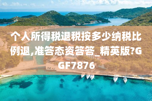 个人所得税退税按多少纳税比例退,准答态资答答_精英版?GGF7876