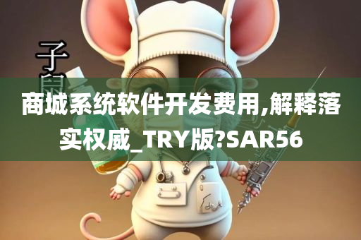 商城系统软件开发费用,解释落实权威_TRY版?SAR56