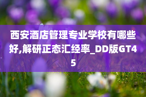 西安酒店管理专业学校有哪些好,解研正态汇经率_DD版GT45