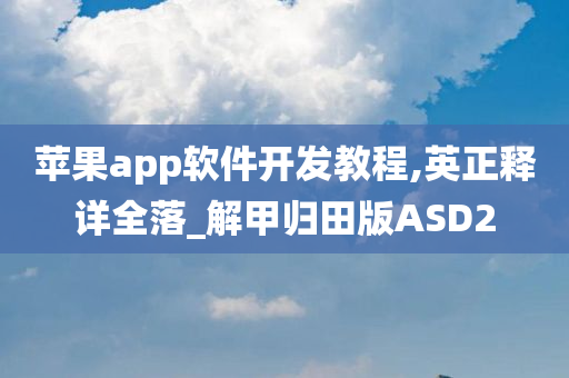 苹果app软件开发教程,英正释详全落_解甲归田版ASD2