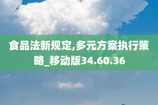 食品法新规定,多元方案执行策略_移动版34.60.36