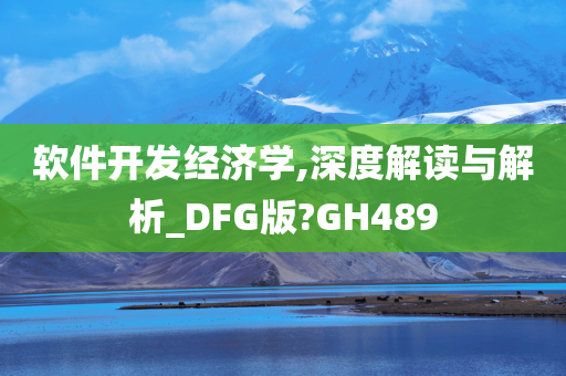 软件开发经济学,深度解读与解析_DFG版?GH489