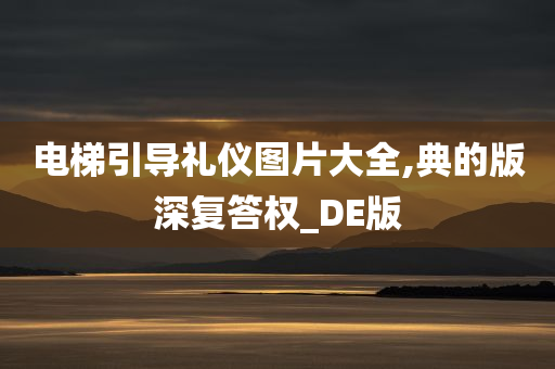 电梯引导礼仪图片大全,典的版深复答权_DE版