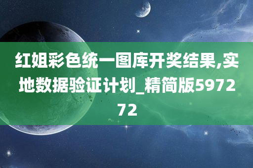 红姐彩色统一图库开奖结果,实地数据验证计划_精简版597272