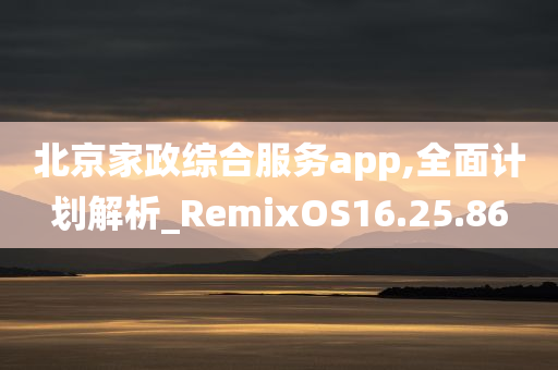 北京家政综合服务app,全面计划解析_RemixOS16.25.86