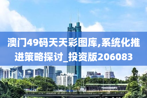 澳门49码天天彩图库,系统化推进策略探讨_投资版206083