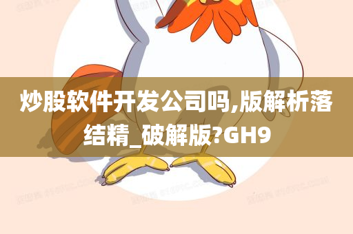 炒股软件开发公司吗,版解析落结精_破解版?GH9