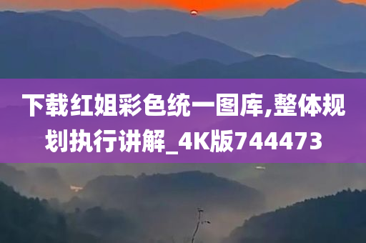 下载红姐彩色统一图库,整体规划执行讲解_4K版744473