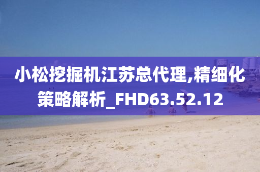 小松挖掘机江苏总代理,精细化策略解析_FHD63.52.12