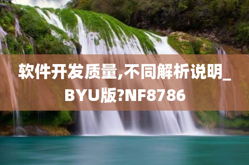 软件开发质量,不同解析说明_BYU版?NF8786