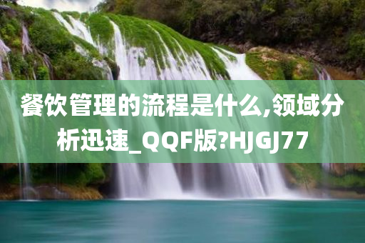 餐饮管理的流程是什么,领域分析迅速_QQF版?HJGJ77