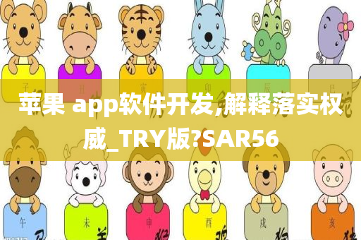 苹果 app软件开发,解释落实权威_TRY版?SAR56