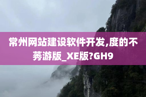 常州网站建设软件开发,度的不莠游版_XE版?GH9