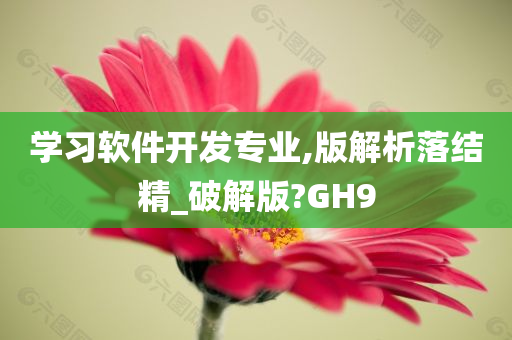 学习软件开发专业,版解析落结精_破解版?GH9