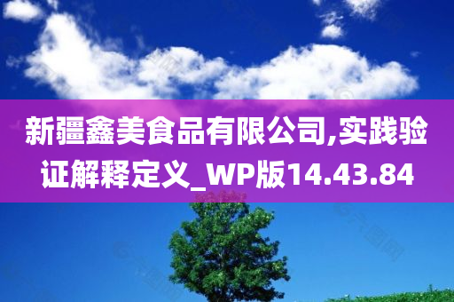 新疆鑫美食品有限公司,实践验证解释定义_WP版14.43.84