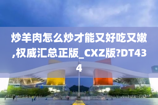 炒羊肉怎么炒才能又好吃又嫩,权威汇总正版_CXZ版?DT434