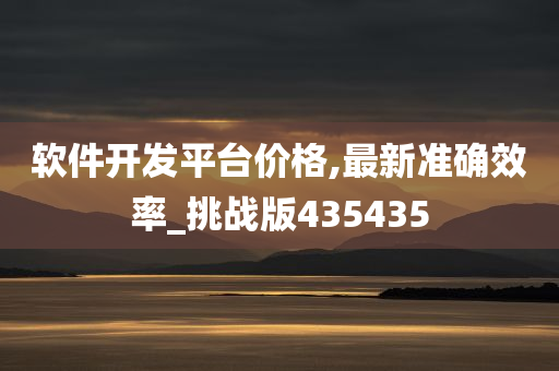 软件开发平台价格,最新准确效率_挑战版435435