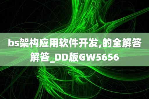 bs架构应用软件开发,的全解答解答_DD版GW5656