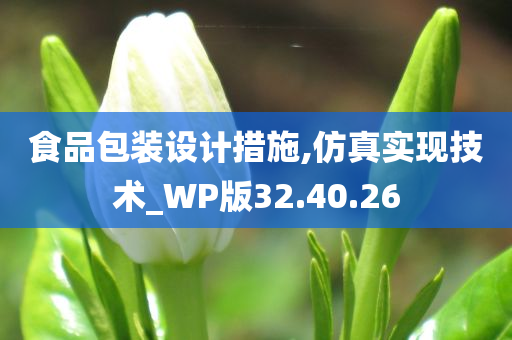 食品包装设计措施,仿真实现技术_WP版32.40.26