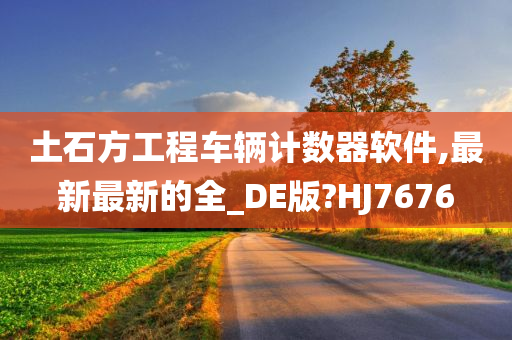 土石方工程车辆计数器软件,最新最新的全_DE版?HJ7676