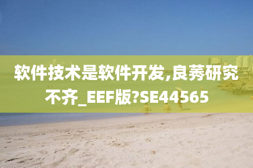 软件技术是软件开发,良莠研究不齐_EEF版?SE44565