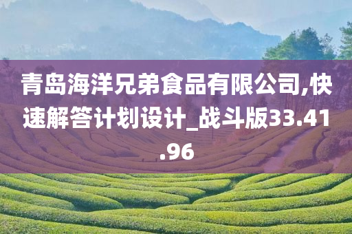 青岛海洋兄弟食品有限公司,快速解答计划设计_战斗版33.41.96