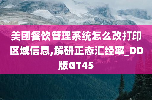 美团餐饮管理系统怎么改打印区域信息,解研正态汇经率_DD版GT45