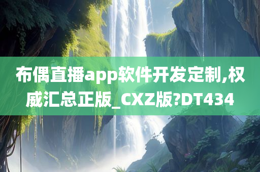 布偶直播app软件开发定制,权威汇总正版_CXZ版?DT434