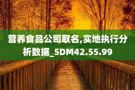 营养食品公司取名,实地执行分析数据_5DM42.55.99