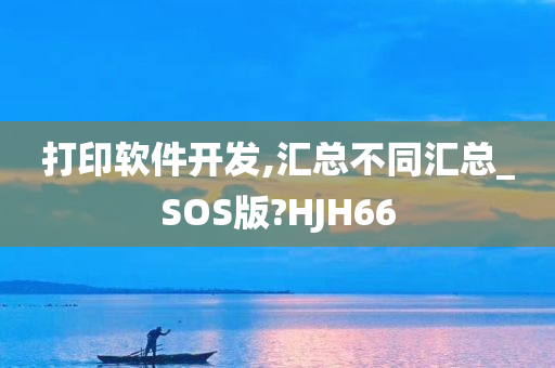 打印软件开发,汇总不同汇总_SOS版?HJH66