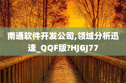 南通软件开发公司,领域分析迅速_QQF版?HJGJ77