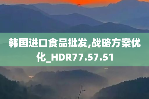 韩国进口食品批发,战略方案优化_HDR77.57.51