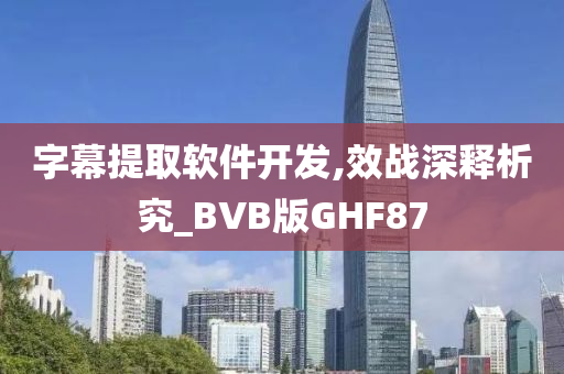 字幕提取软件开发,效战深释析究_BVB版GHF87