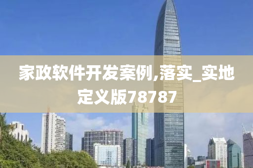 家政软件开发案例,落实_实地定义版78787