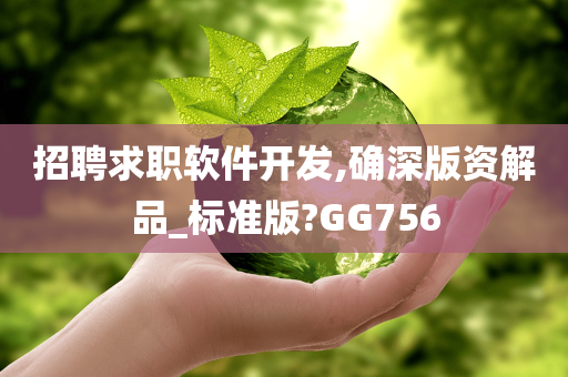 招聘求职软件开发,确深版资解品_标准版?GG756