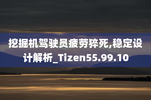 挖掘机驾驶员疲劳猝死,稳定设计解析_Tizen55.99.10