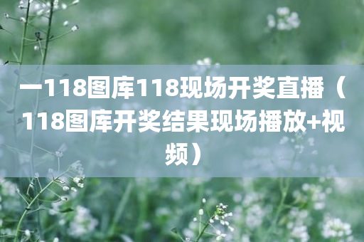 一118图库118现场开奖直播（118图库开奖结果现场播放+视频）