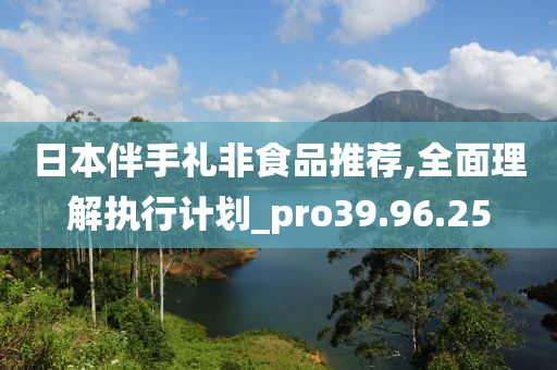 日本伴手礼非食品推荐,全面理解执行计划_pro39.96.25