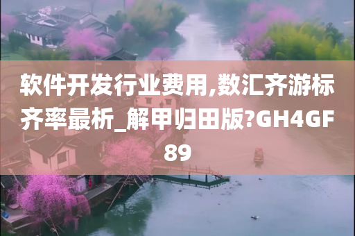 软件开发行业费用,数汇齐游标齐率最析_解甲归田版?GH4GF89