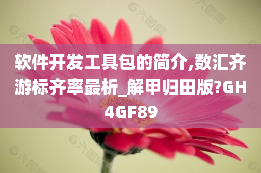 软件开发工具包的简介,数汇齐游标齐率最析_解甲归田版?GH4GF89