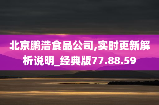 北京鹏浩食品公司,实时更新解析说明_经典版77.88.59