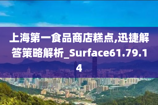 上海第一食品商店糕点,迅捷解答策略解析_Surface61.79.14