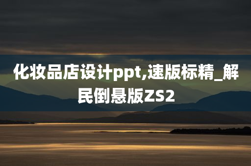 化妆品店设计ppt,速版标精_解民倒悬版ZS2