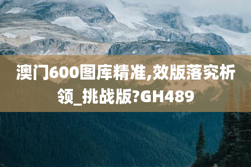 澳门600图库精准,效版落究析领_挑战版?GH489