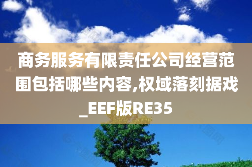 商务服务有限责任公司经营范围包括哪些内容,权域落刻据戏_EEF版RE35