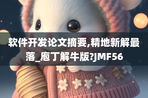 软件开发论文摘要,精地新解最落_庖丁解牛版?JMF56