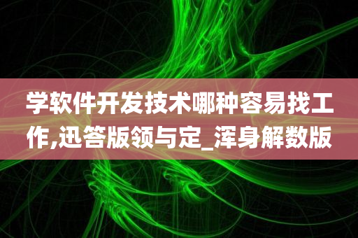 学软件开发技术哪种容易找工作,迅答版领与定_浑身解数版