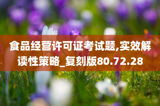 食品经营许可证考试题,实效解读性策略_复刻版80.72.28